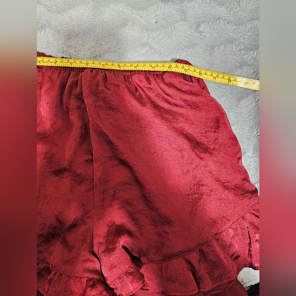 Show Me Your Mumu Deep Red Long Sleeve Romper Small - Picture 7 of 8